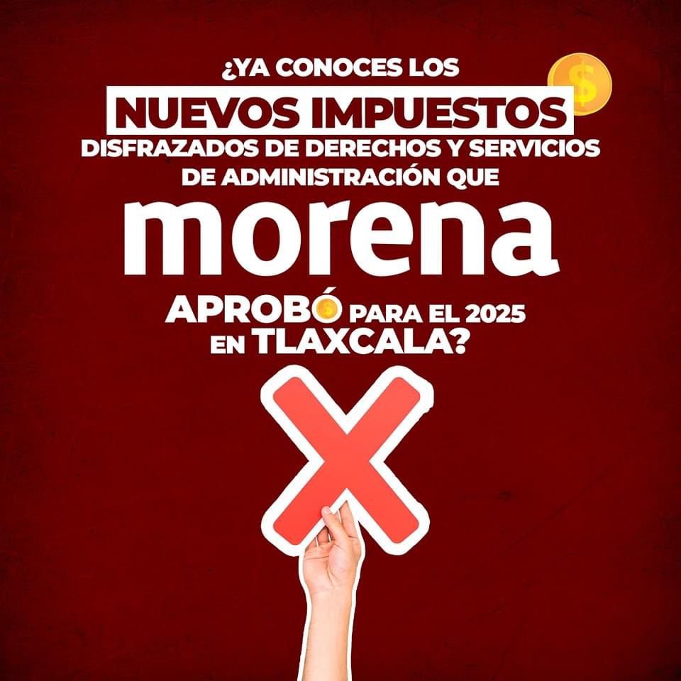 Reprueba Anabell Ávalos nuevos impuestos en Tlaxcala autorizados por diputados de Morena
